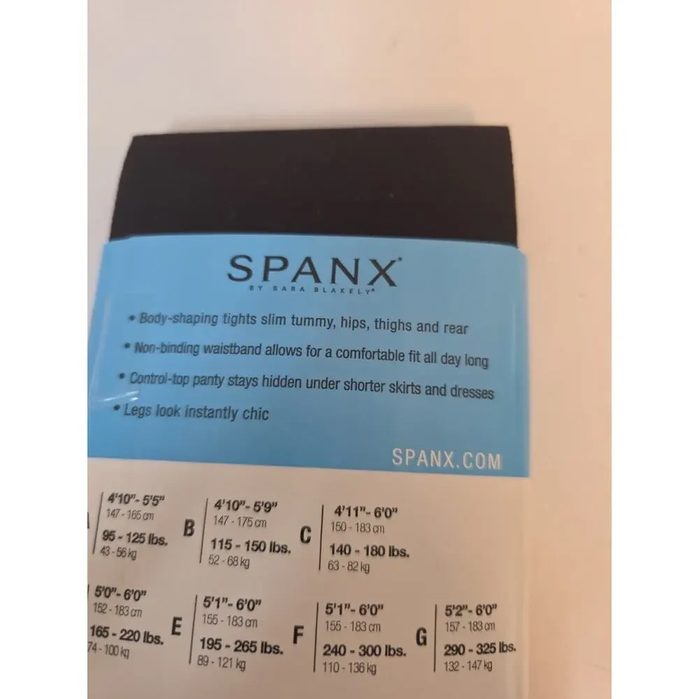 Spanx Shaping TIghts Brown Size D 50 Den Control Top Nylon Spandex NOS